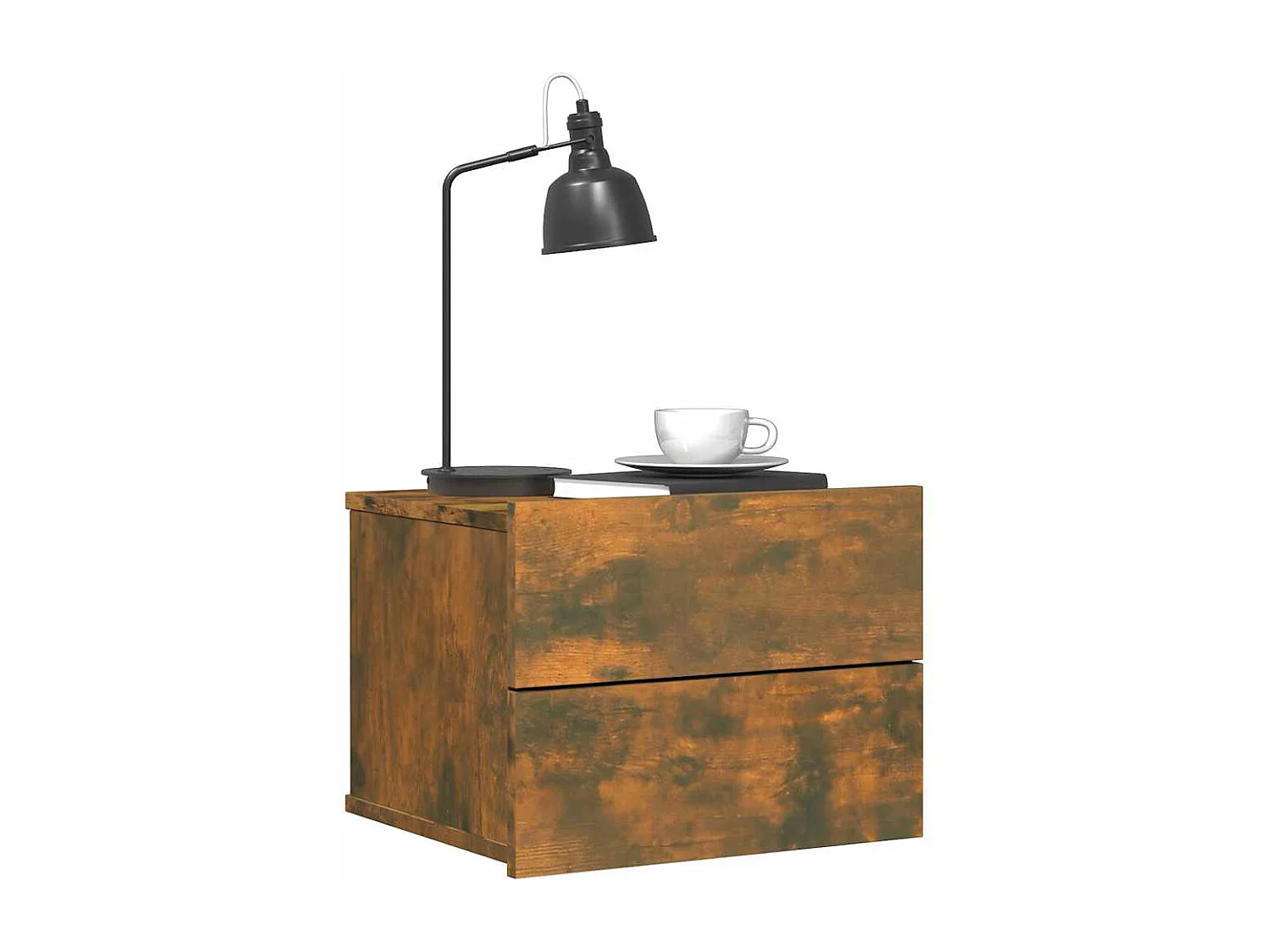 Nachtkastjes 2 st 40x30x30 cm bewerkt hout gerookt eikenkleurig