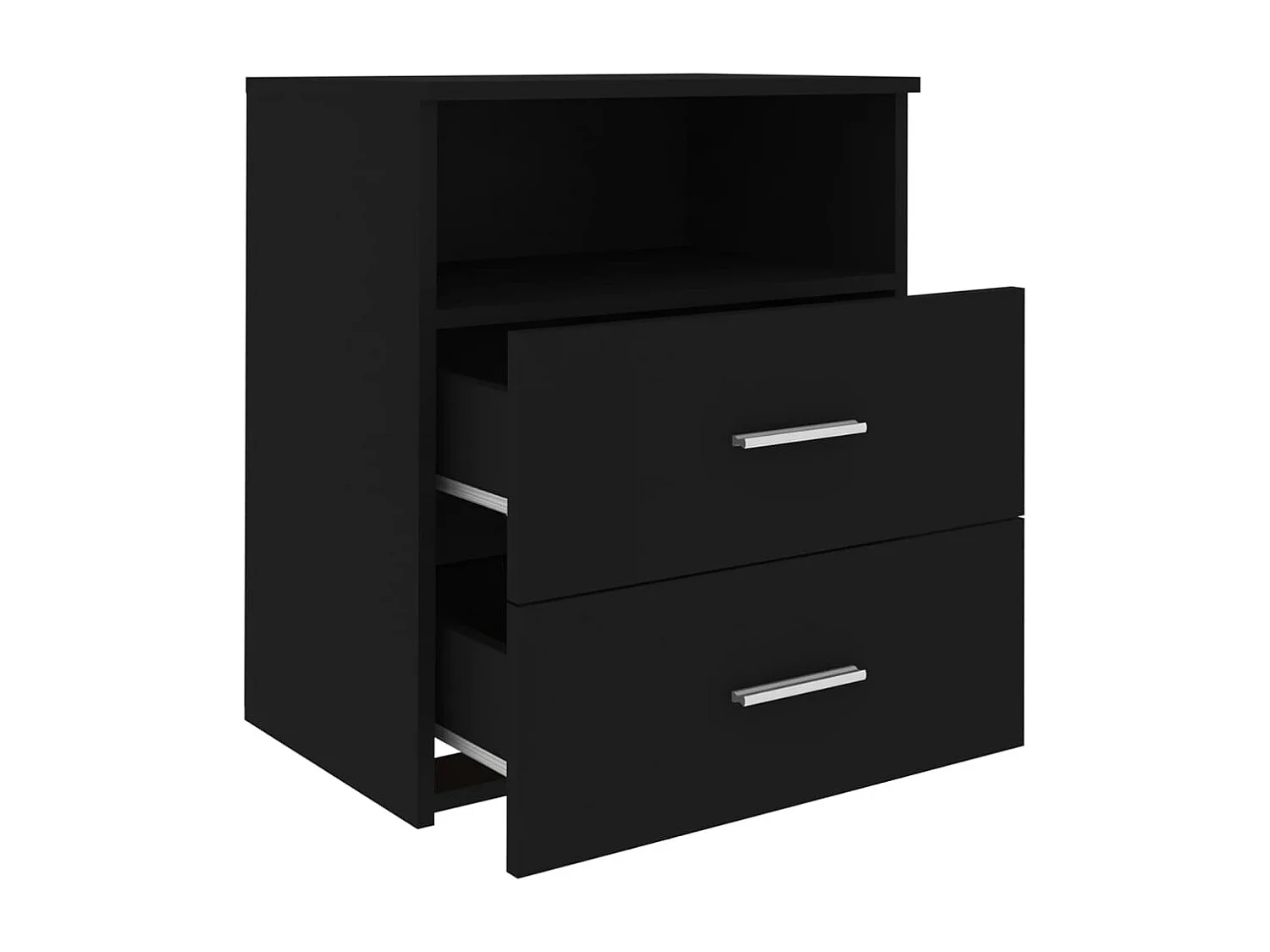 Comodino Nero 50x32x60 cm