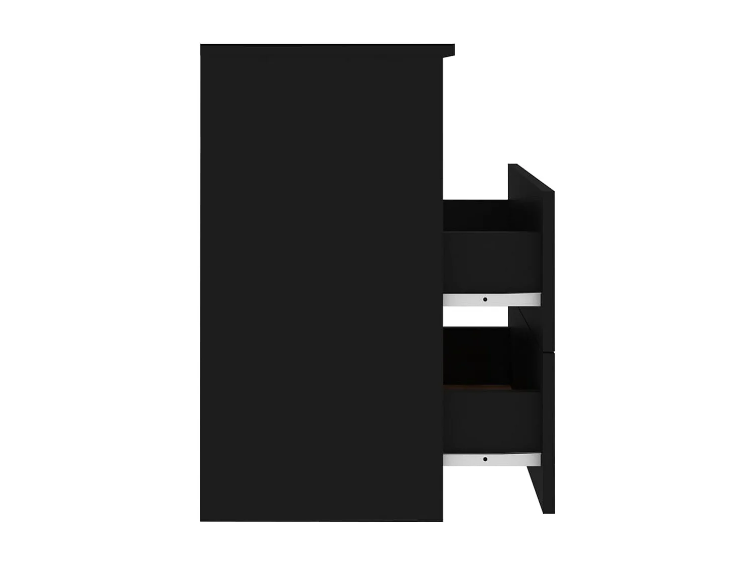 Comodino Nero 50x32x60 cm