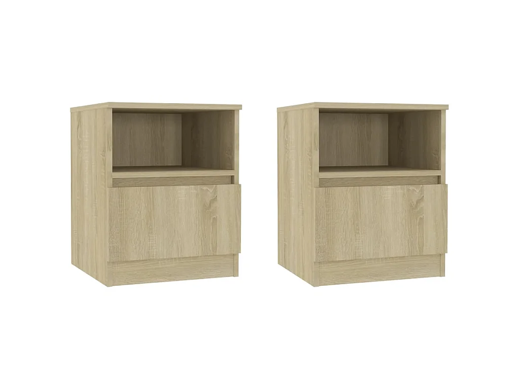 Tables de chevet 2 pcs Chêne sonoma 40x40x50 cm Aggloméré