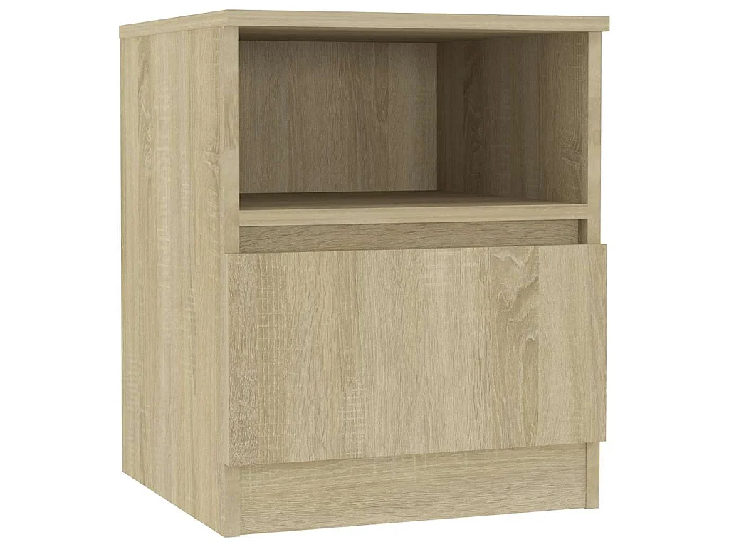 Tables de chevet 2pcs chêne sonoma 40x40x50cm bois d'ingénierie