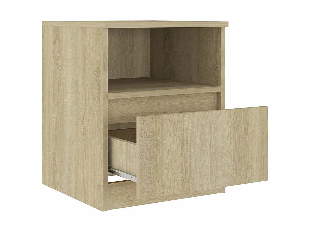 Tables de chevet 2pcs chêne sonoma 40x40x50cm bois d'ingénierie