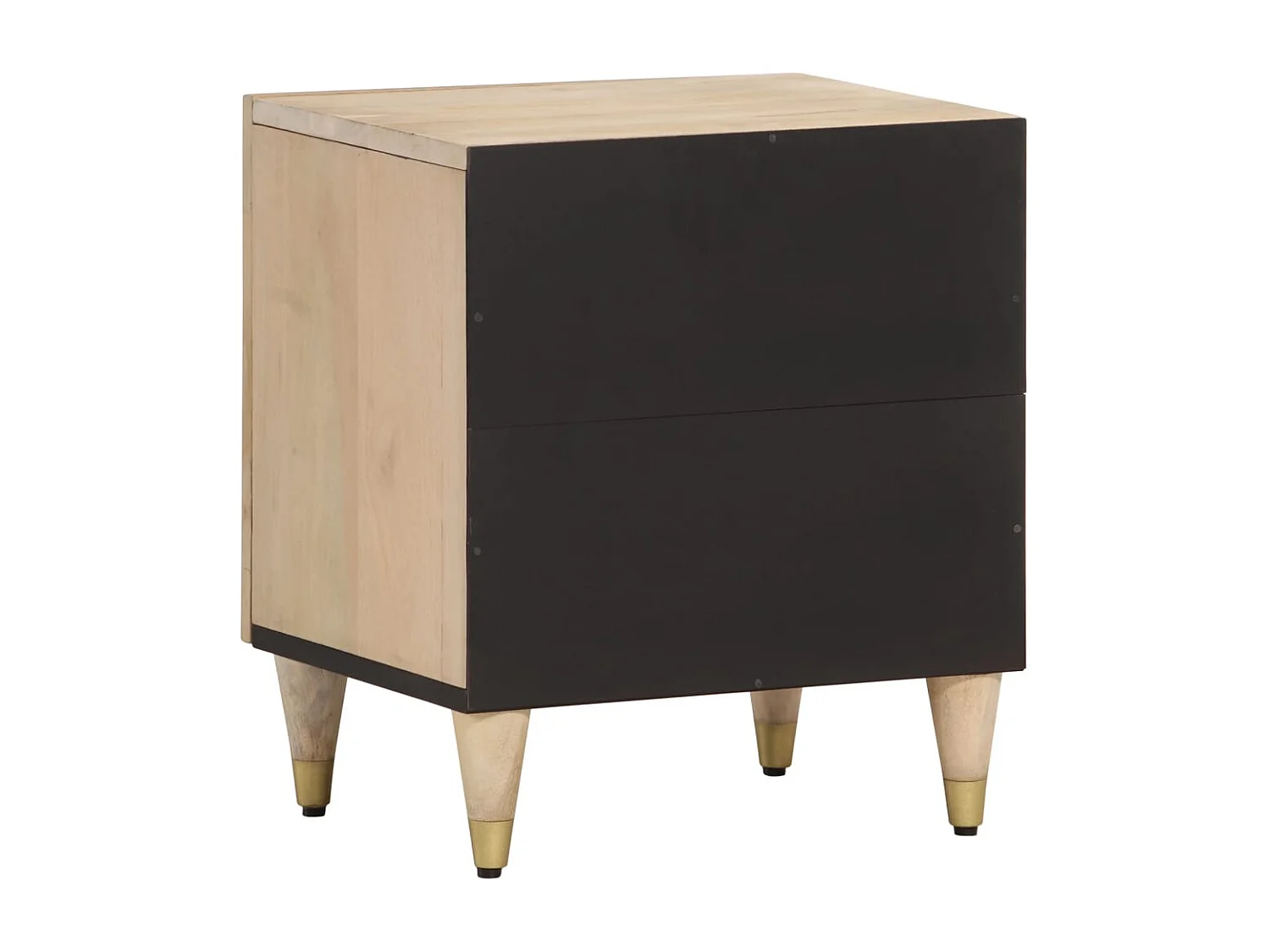 Mesita de noche de madera maciza de mango 40x33x46 cm