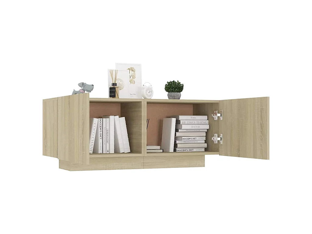 Comodino Rovere Sonoma 100x35x40 cm in Legno Multistrato