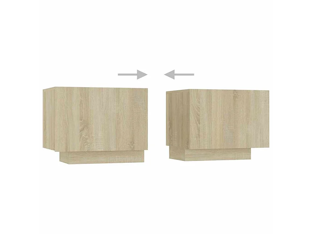 Comodino Rovere Sonoma 100x35x40 cm in Legno Multistrato