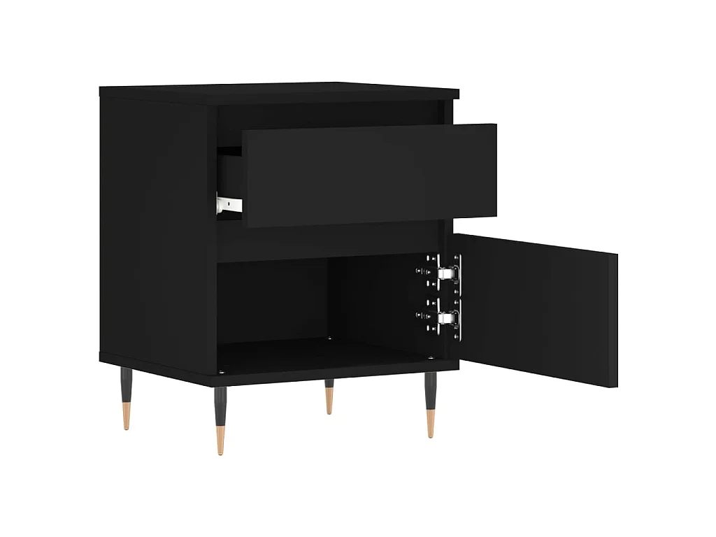 Nachttische 2 Stk. Schwarz 40x35x50 cm Holzwerkstoff