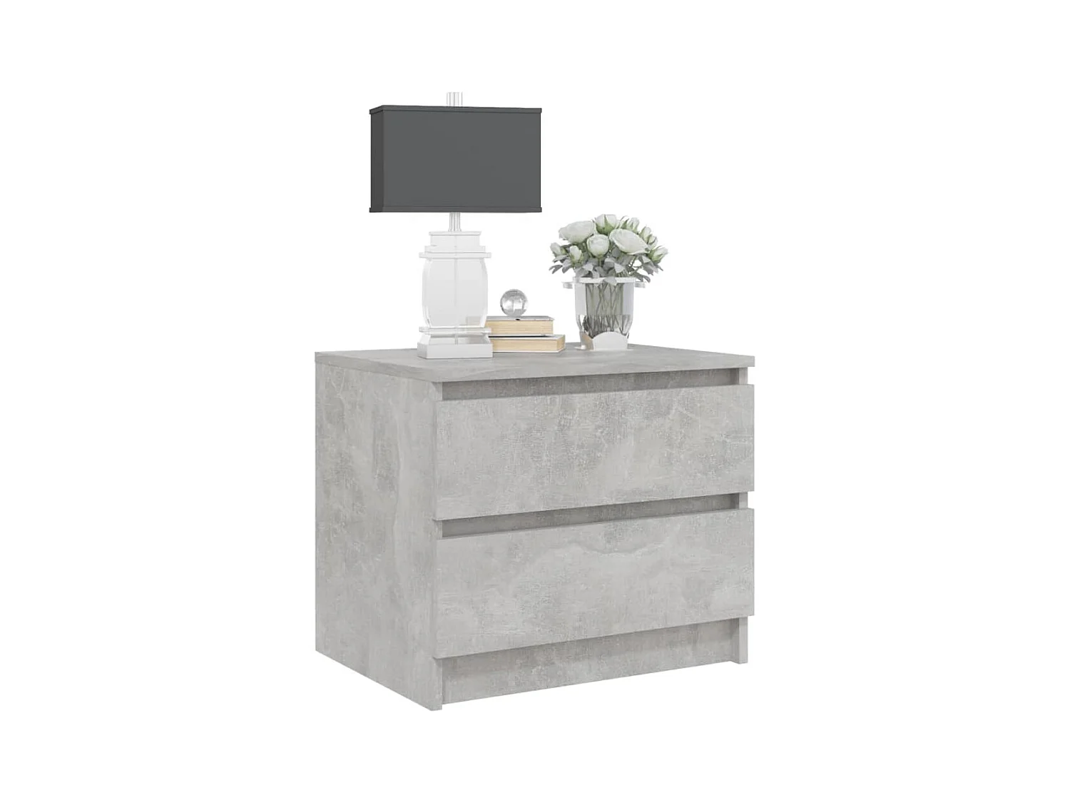 Nachttisch Betongrau 50x39x43,5 cm Holzwerkstoff