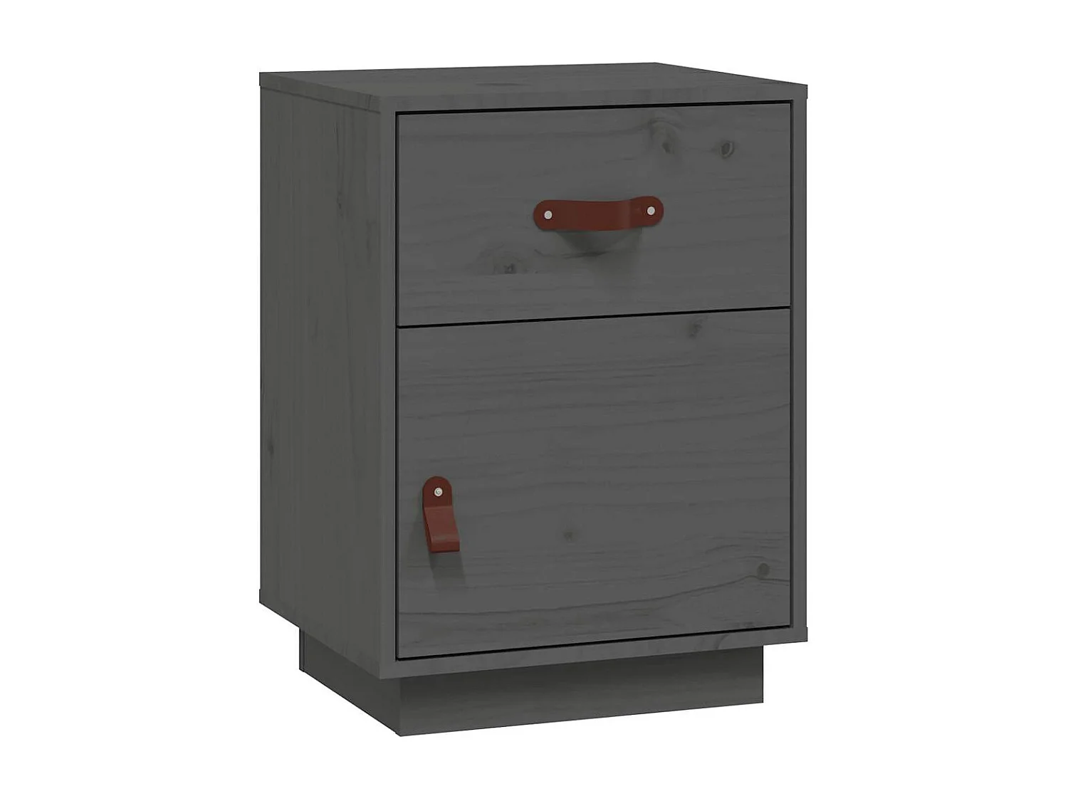 Nachtkastjes 2 st 40x34x55 cm massief grenenhout grijs