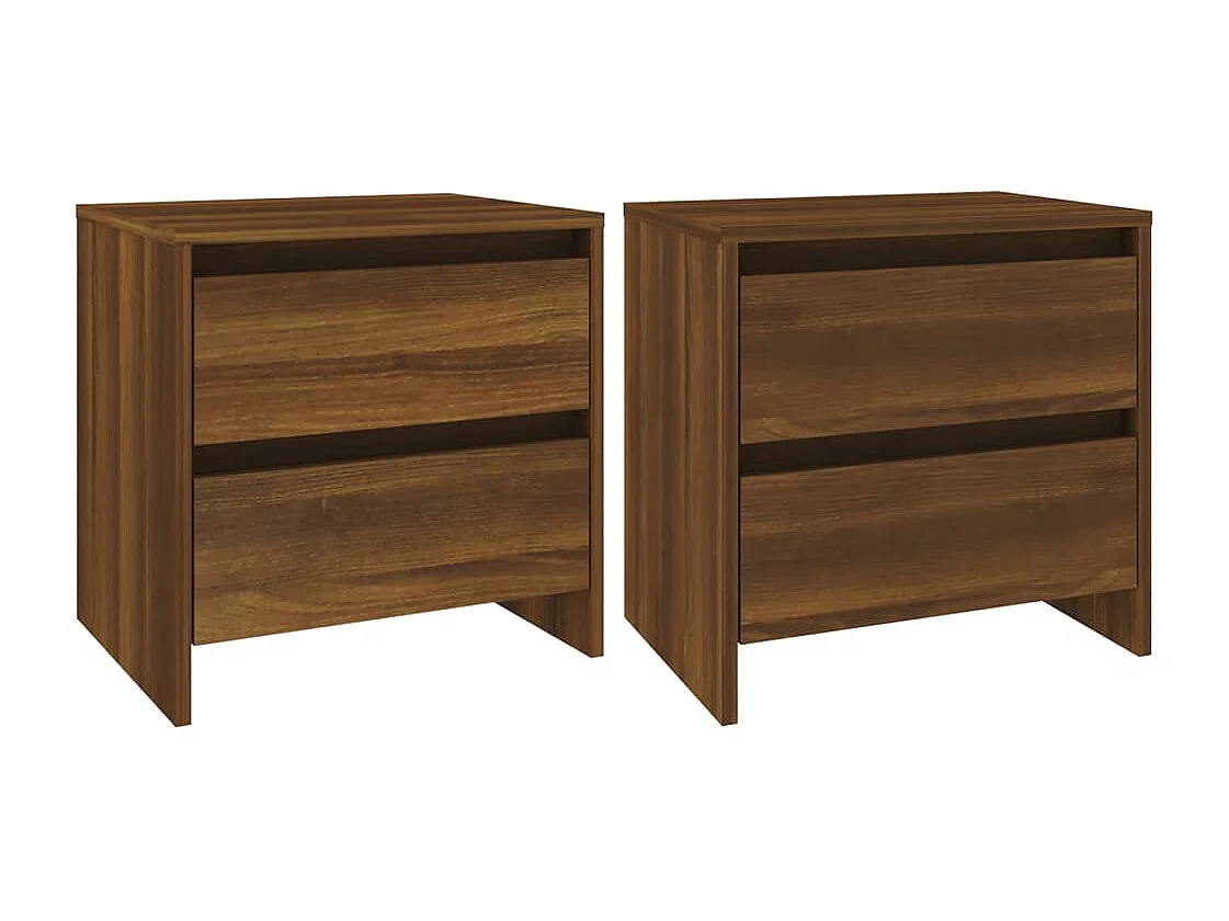 Tables de chevet 2 pcs chêne marron 45x34,5x44,5 cm