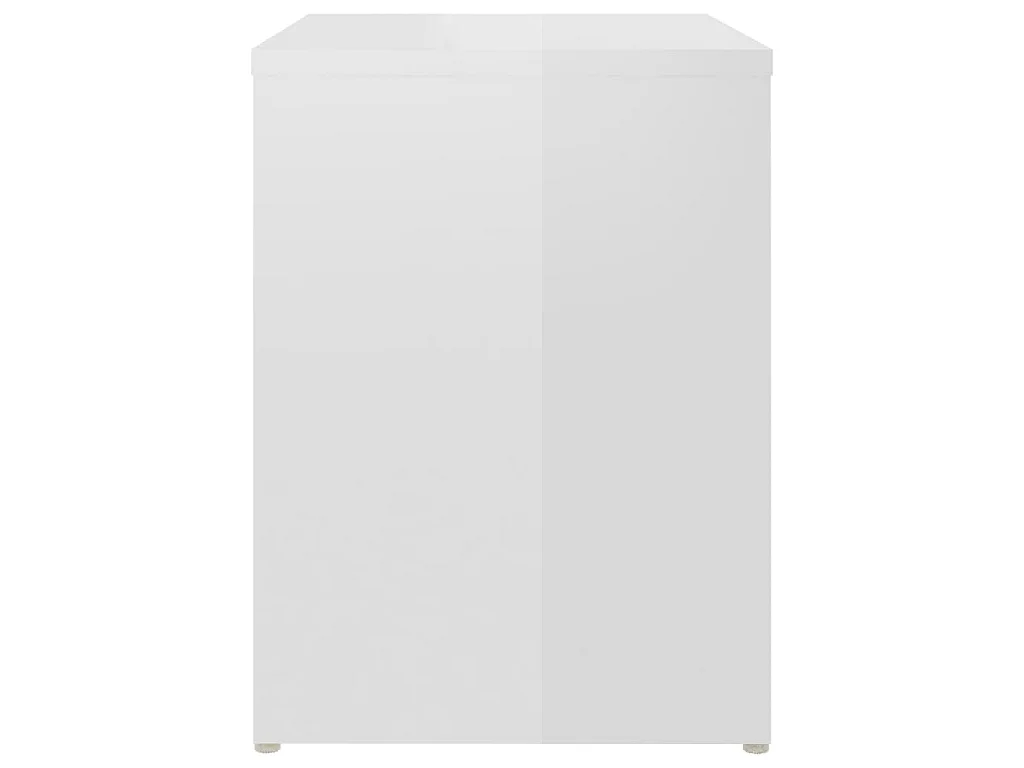 Table de chevet blanc brillant 40x30x40 cm bois d'ingénierie