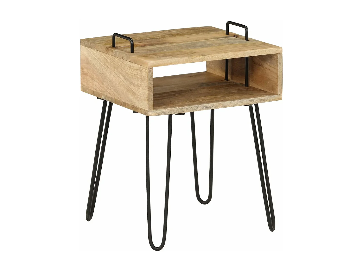 Table de chevet Bois de manguier massif 40x34x47 cm