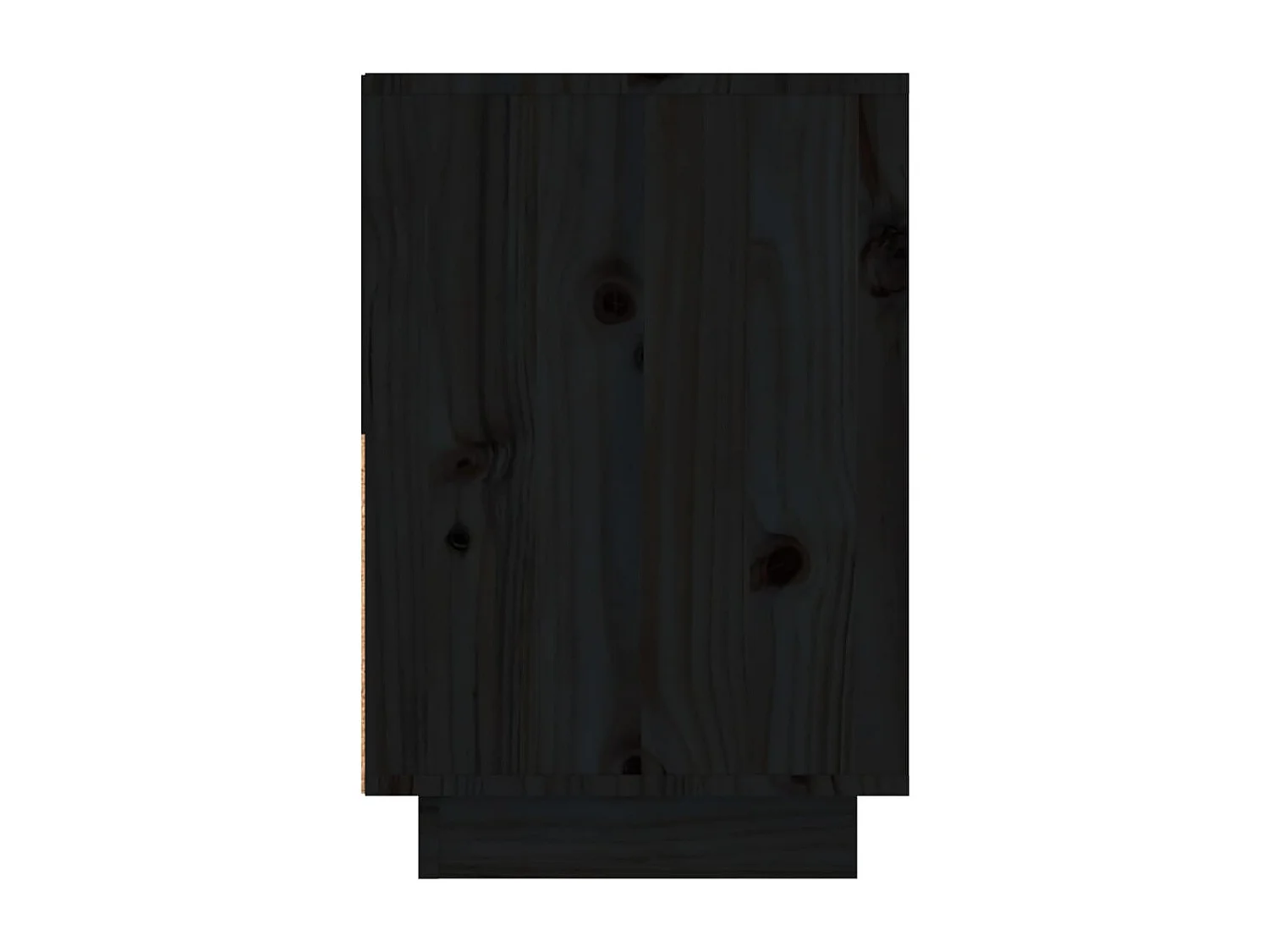 Nachttische 2 Stk. Schwarz 60x34x51 cm Massivholz Kiefer