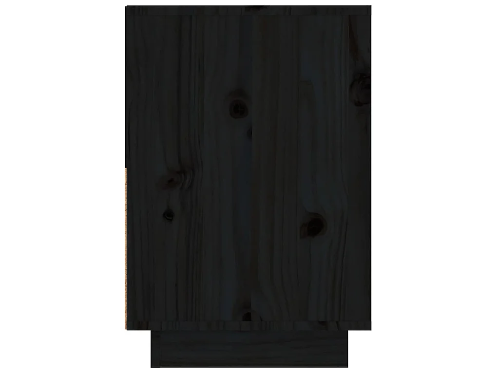 Nachttische 2 Stk. Schwarz 60x34x51 cm Massivholz Kiefer