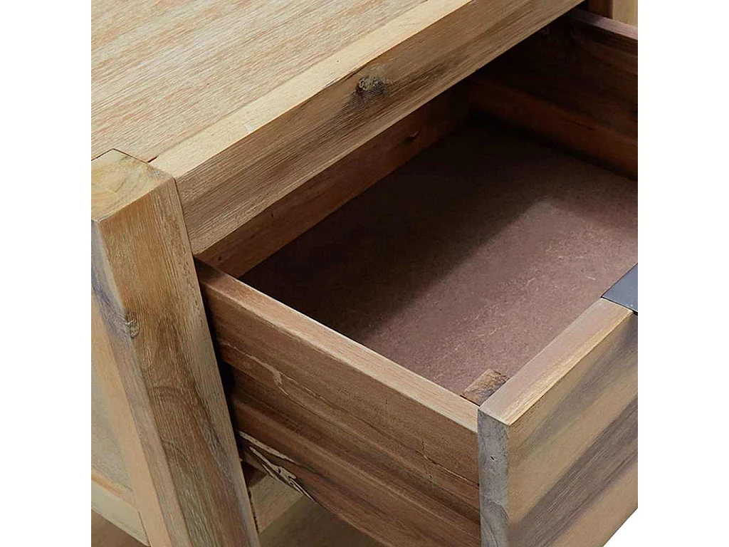 Comodini con Cassetti 2 pz 40x30x48 cm Legno Massello di Acacia