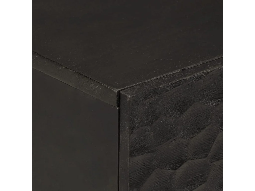 Mesa de cabeceira 50x33x60 cm madeira de mangueira maciça preto