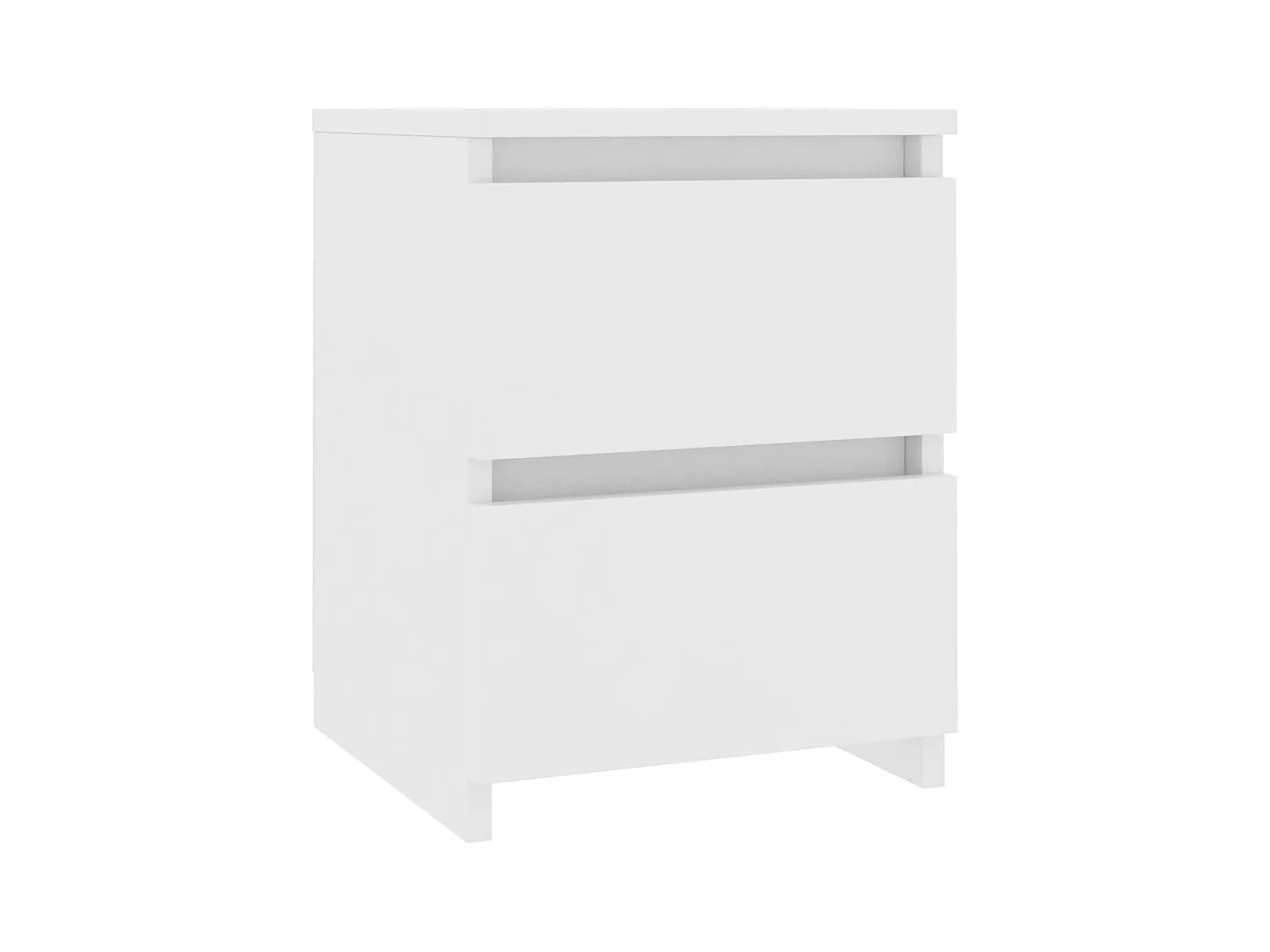 Tables de chevet 2 pcs Blanc 30x30x40 cm Bois d'ingénierie