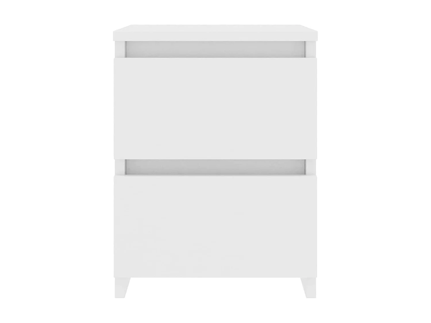 Tables de chevet 2 pcs Blanc 30x30x40 cm Bois d'ingénierie