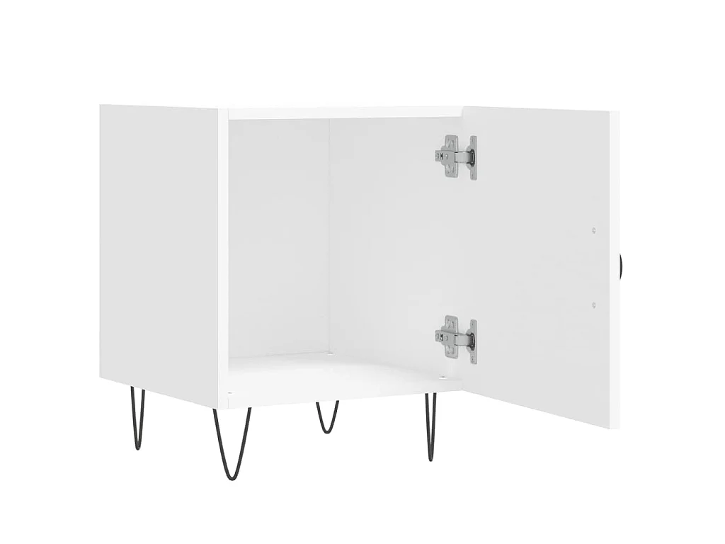 Nachtkastjes 2 st 40x40x50 cm bewerkt hout wit