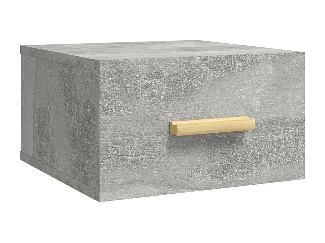 Comodino a Muro Grigio Cemento 35x35x20 cm