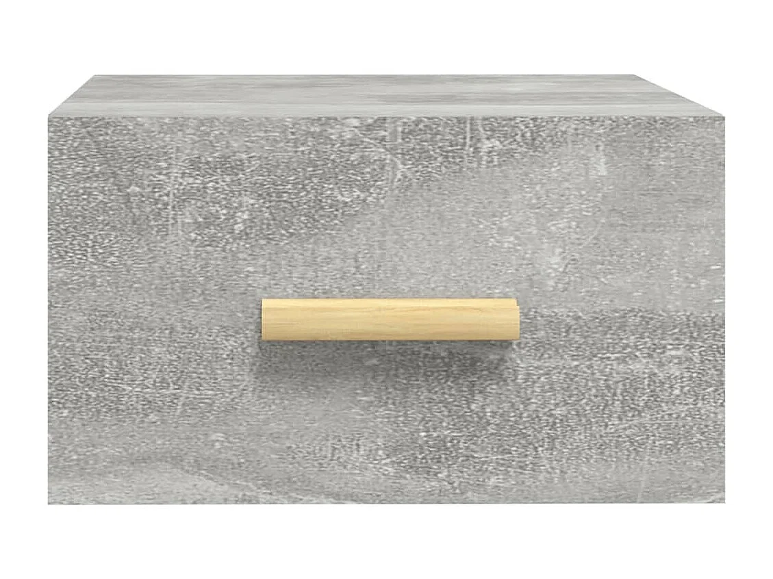 Comodino a Muro Grigio Cemento 35x35x20 cm