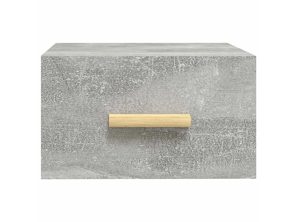 Table de chevet murale gris béton 35x35x20 cm