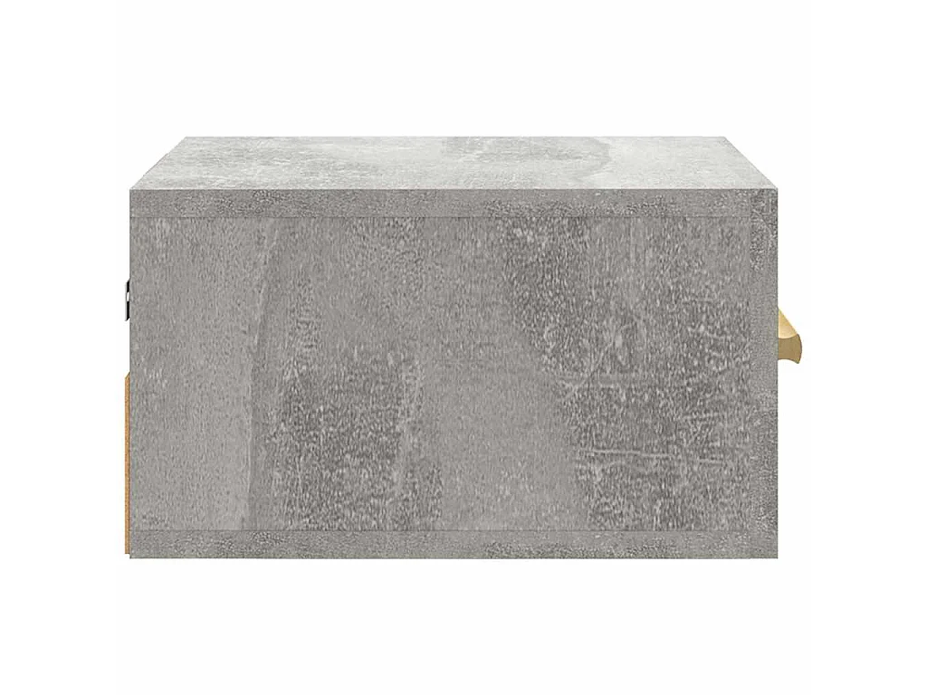 Table de chevet murale gris béton 35x35x20 cm