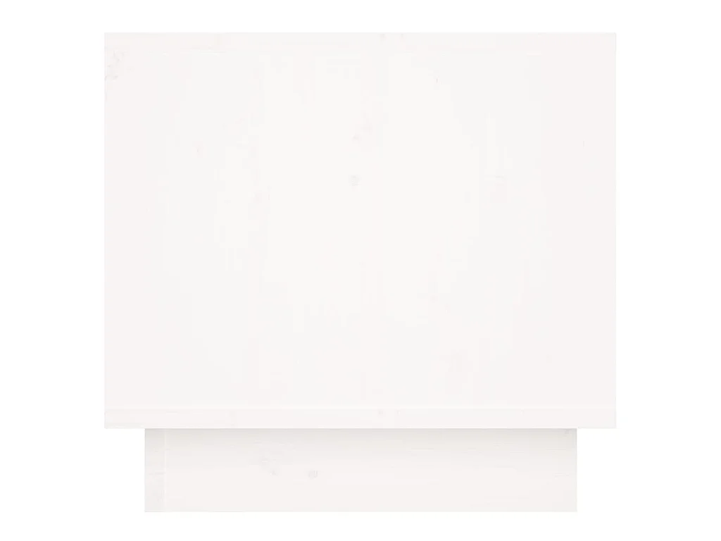 Comodino Bianco 35x34x32 cm in Legno Massello di Pino