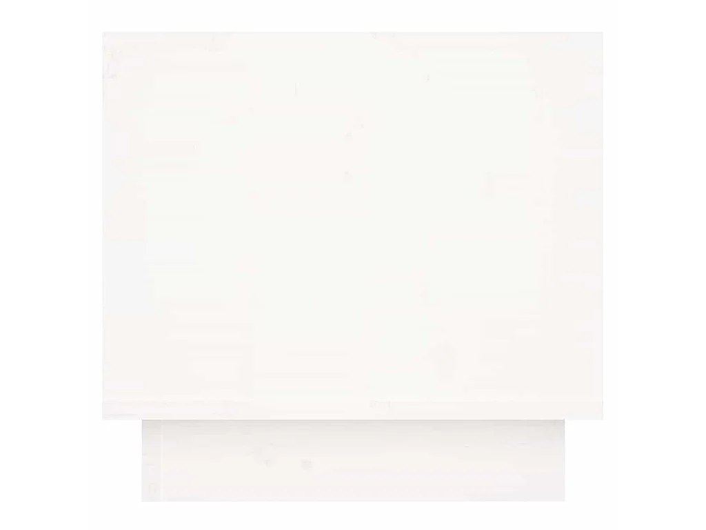 Comodino Bianco 35x34x32 cm in Legno Massello di Pino