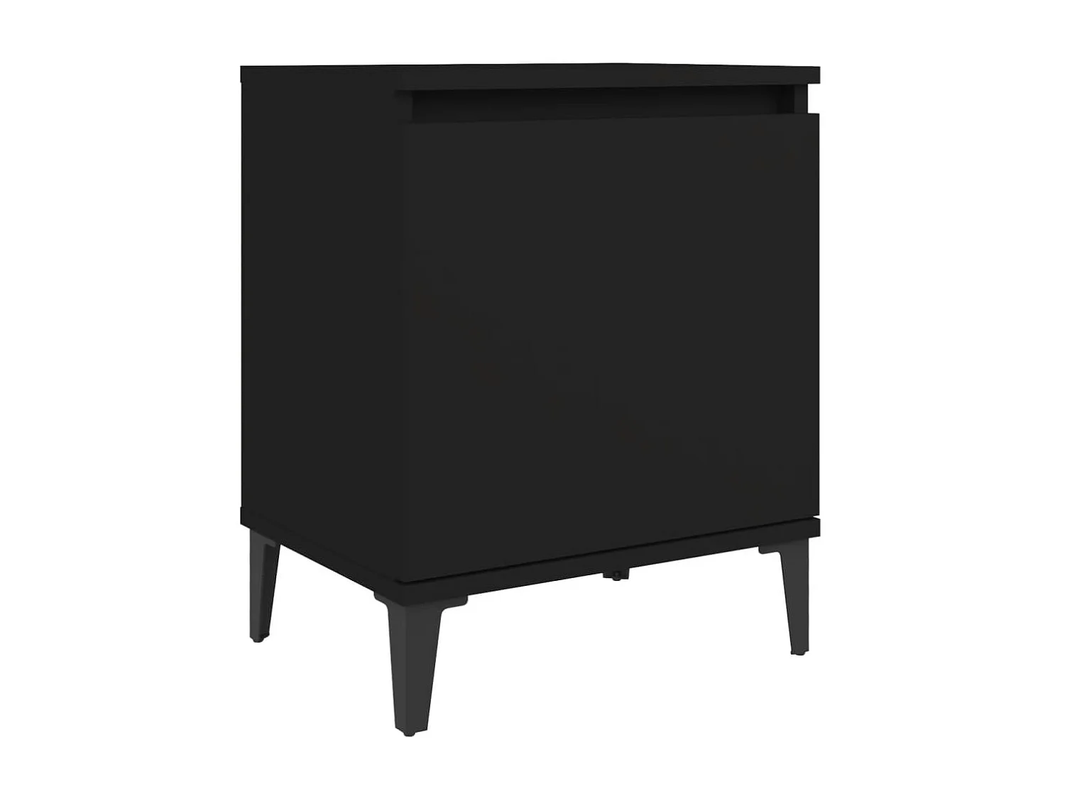 Tables de chevet avec pieds en métal noir 40x30x50 cm