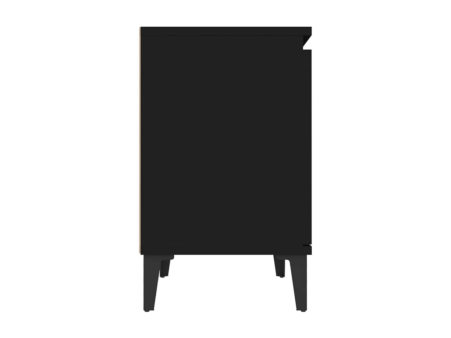 Tables de chevet avec pieds en métal noir 40x30x50 cm