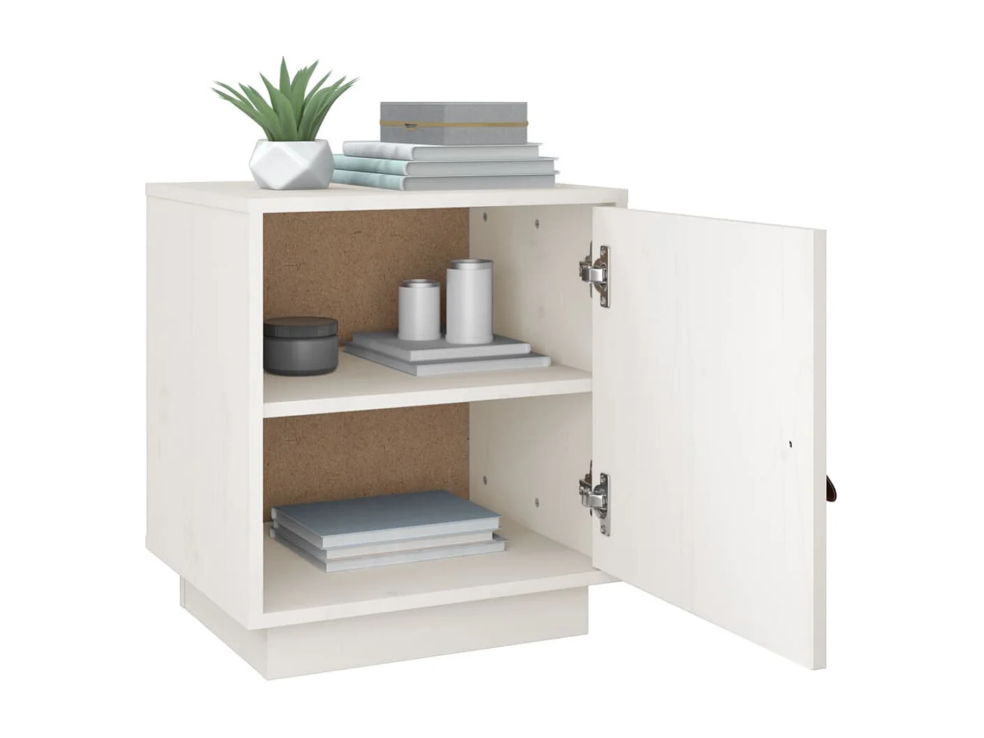 Mesitas de noche 2 uds madera maciza pino blanco 40x34x45 cm