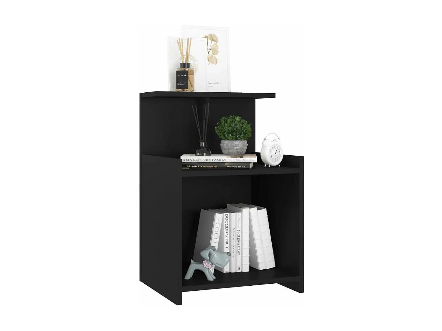 Nachttisch Schwarz 40x35x60 cm Holzwerkstoff