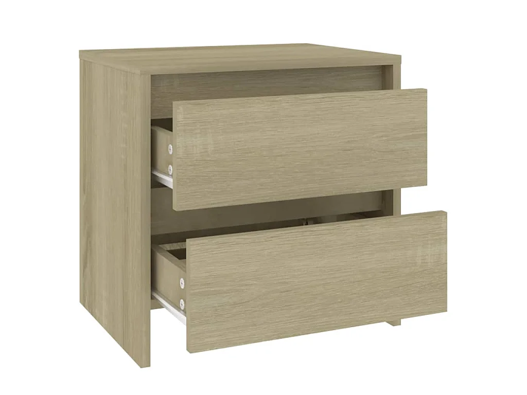 Nachtkastje 45x34,5x44,5 cm bewerkt hout sonoma eikenkleurig