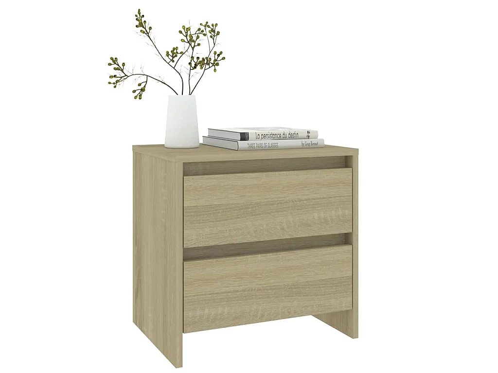 Table de chevet chêne sonoma 45x34,5x44,5 cm bois d’ingénierie