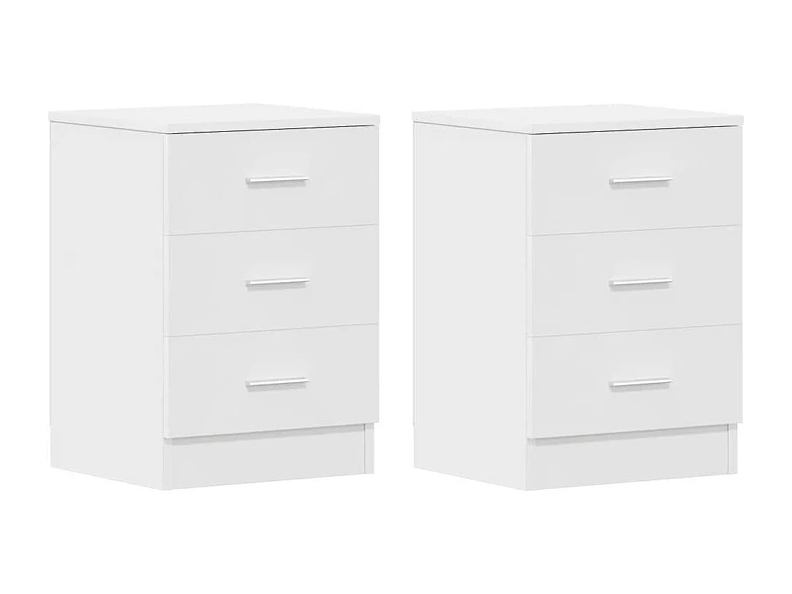 Tables de chevet 2 pcs Blanc 38x35x56 cm Bois d'ingénierie