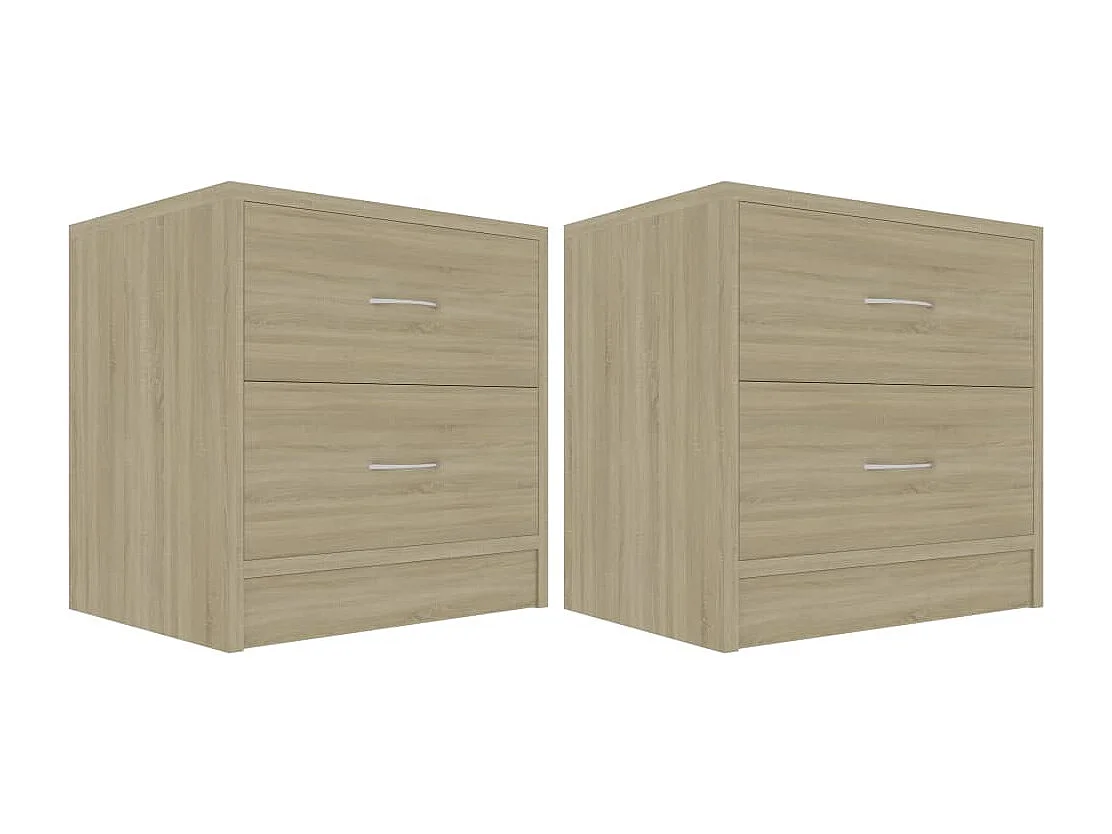 Tables de chevet 2pcs Chêne sonoma 40x30x40cm Bois d'ingénierie