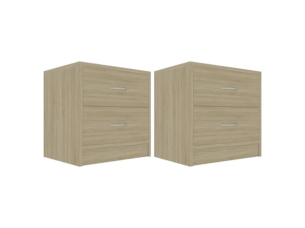 Nachtkastjes 2 st 40x30x40 cm bewerkt hout sonoma eikenkleurig