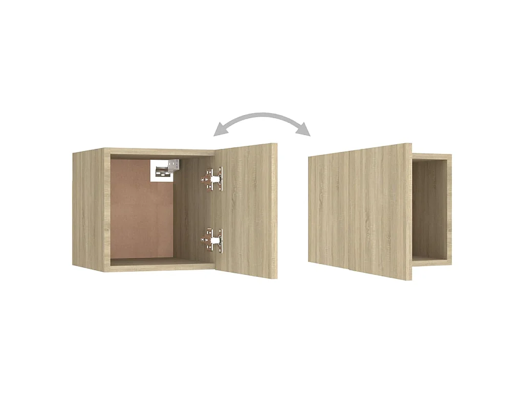 Nachtkastjes 2 st 30,5x30x30cm bewerkt hout sonoma eikenkleurig