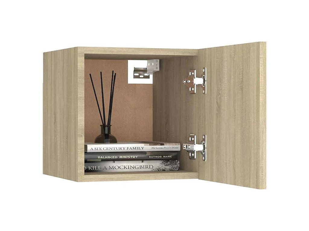 Nachtkastjes 2 st 30,5x30x30cm bewerkt hout sonoma eikenkleurig