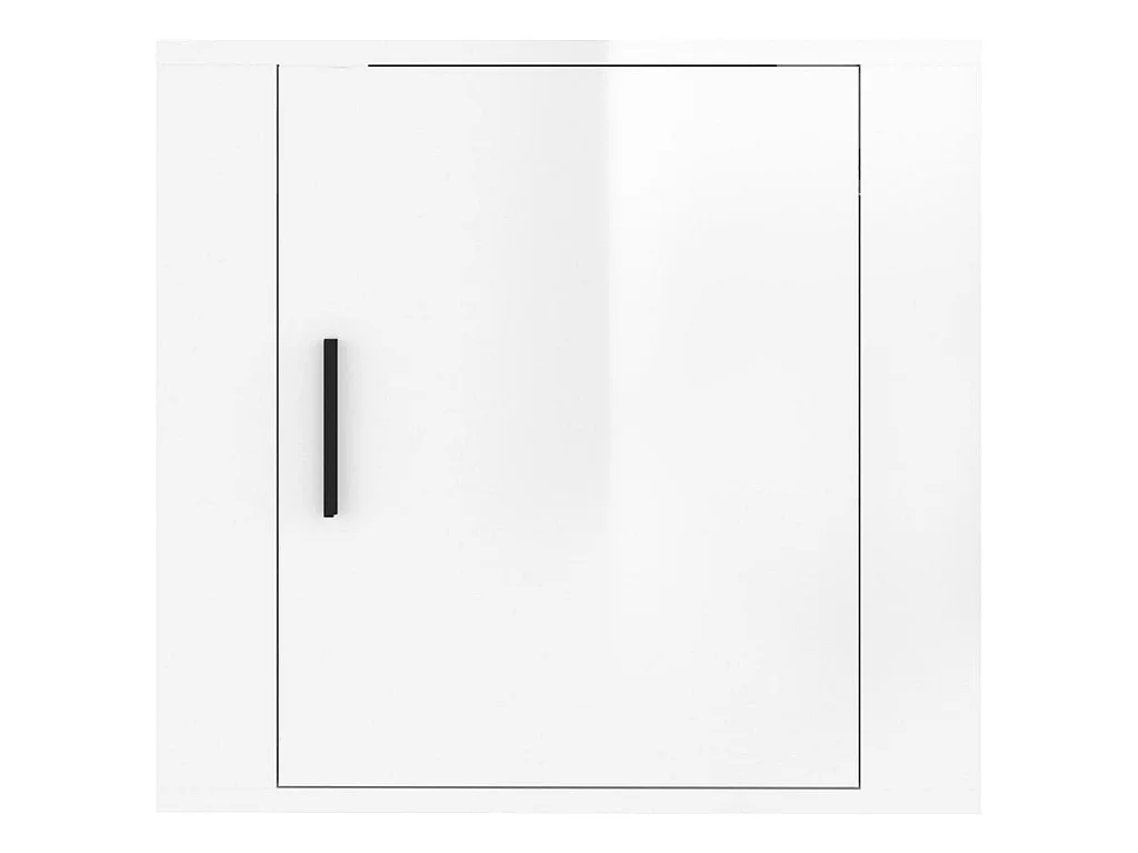 Table de chevet murale Blanc brillant 50x30x47 cm