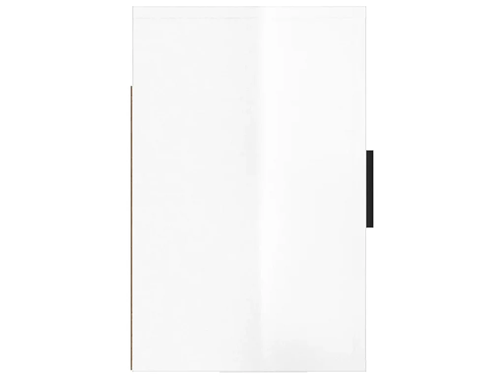 Table de chevet murale Blanc brillant 50x30x47 cm