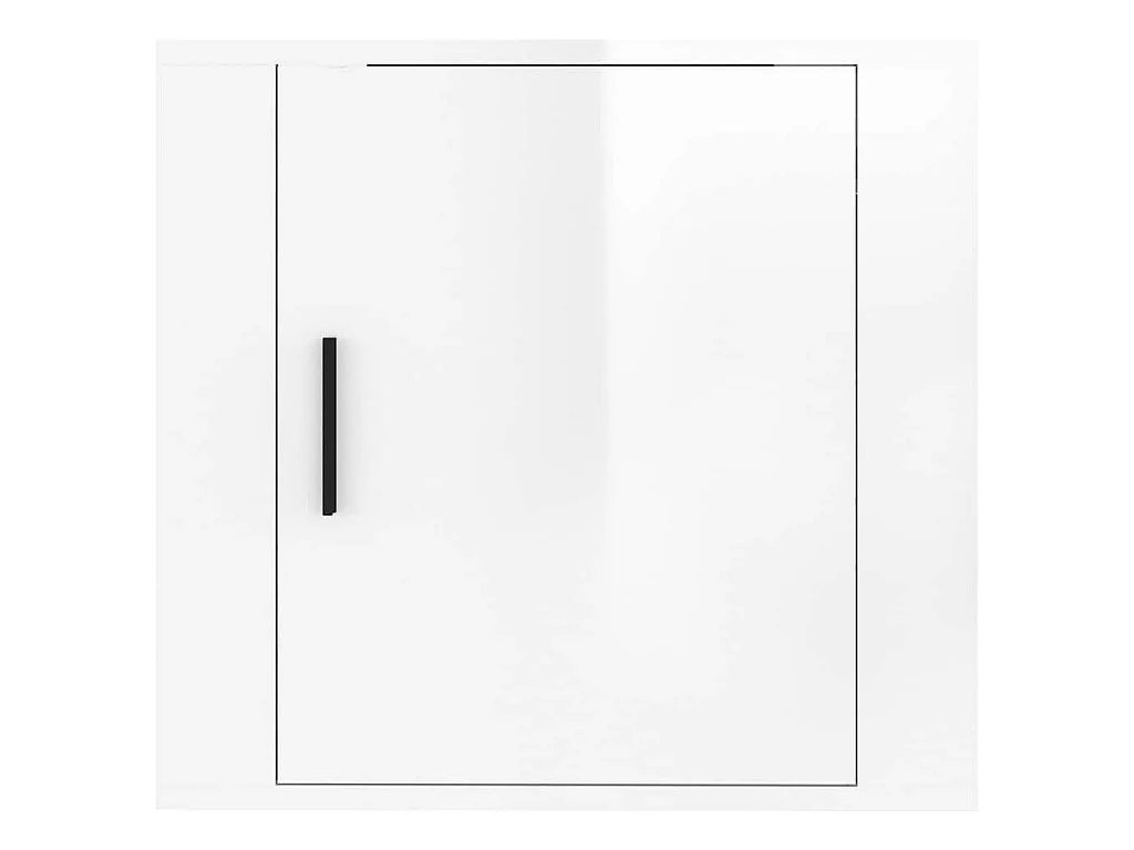 Nachtkastje wandgemonteerd 50x30x47 cm hoogglans wit