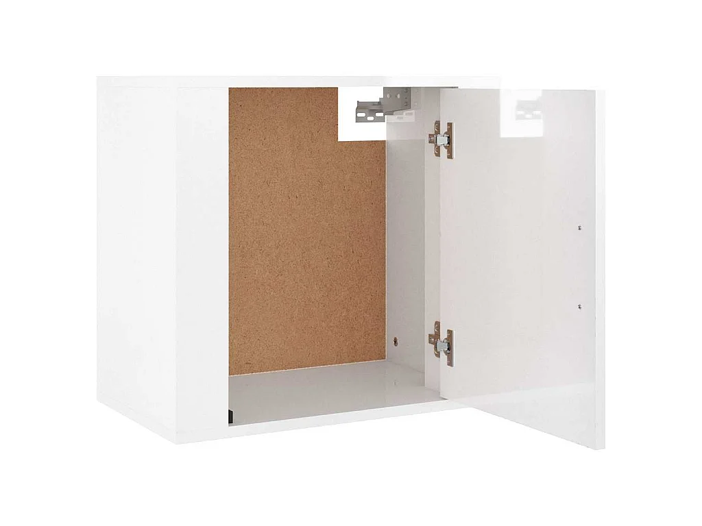 Nachtkastje wandgemonteerd 50x30x47 cm hoogglans wit