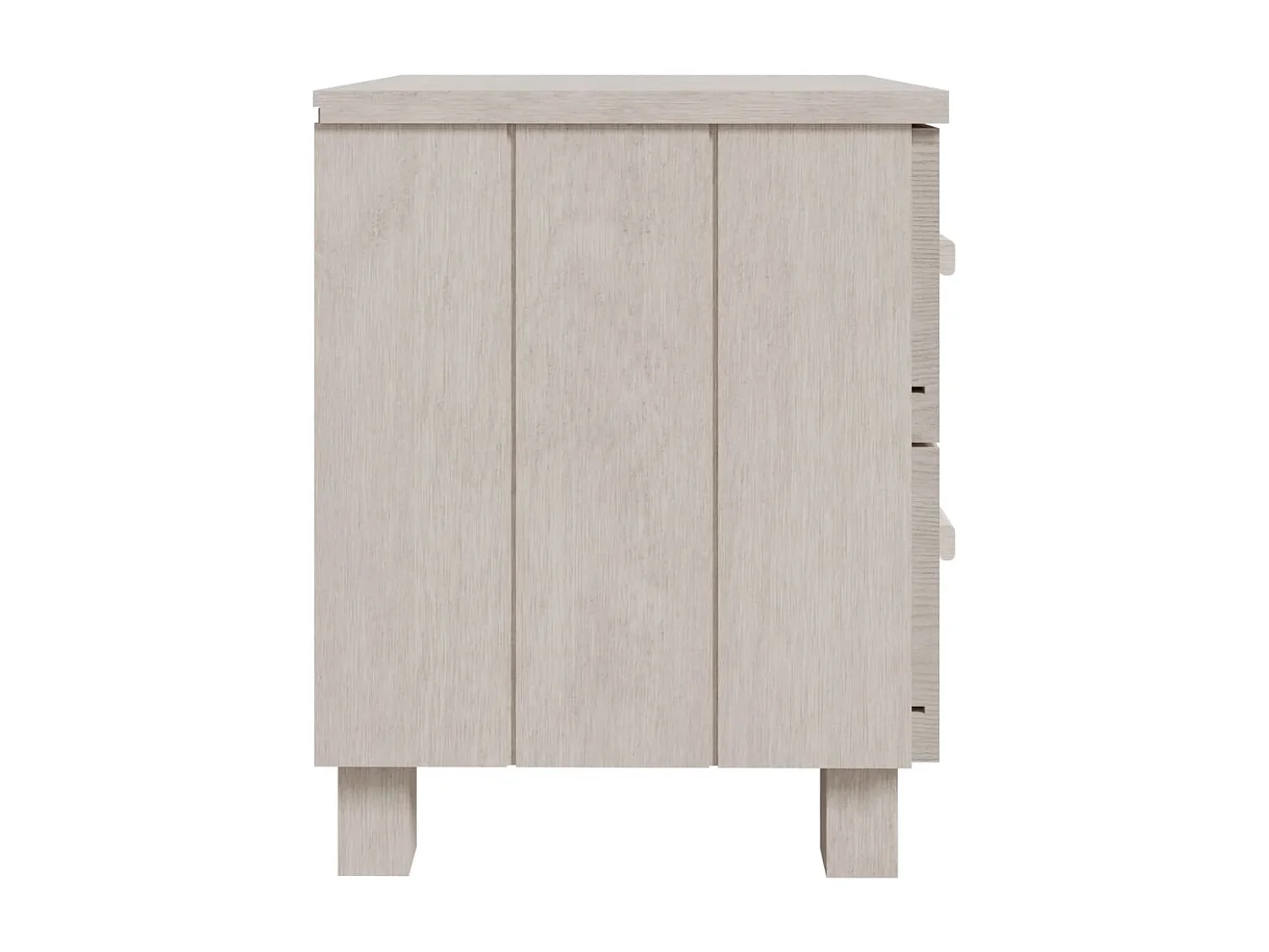 Table de chevet HAMAR Blanc 40x35x44,5 cm Bois de pin massif