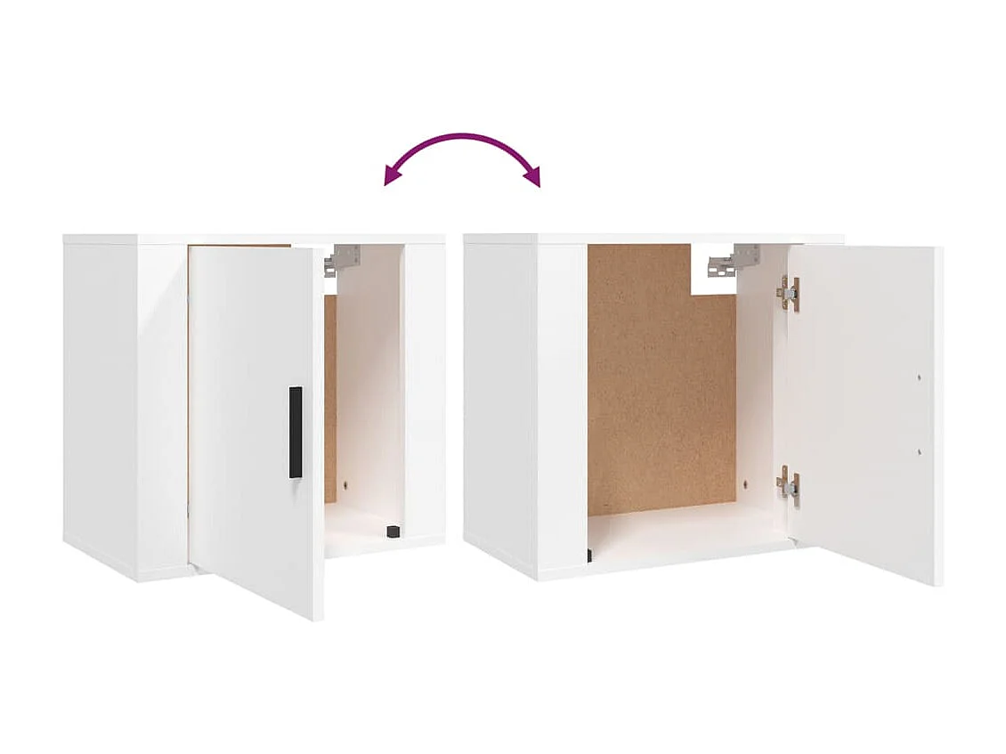 Mesa de cabeceira de parede 50x30x47 cm branco