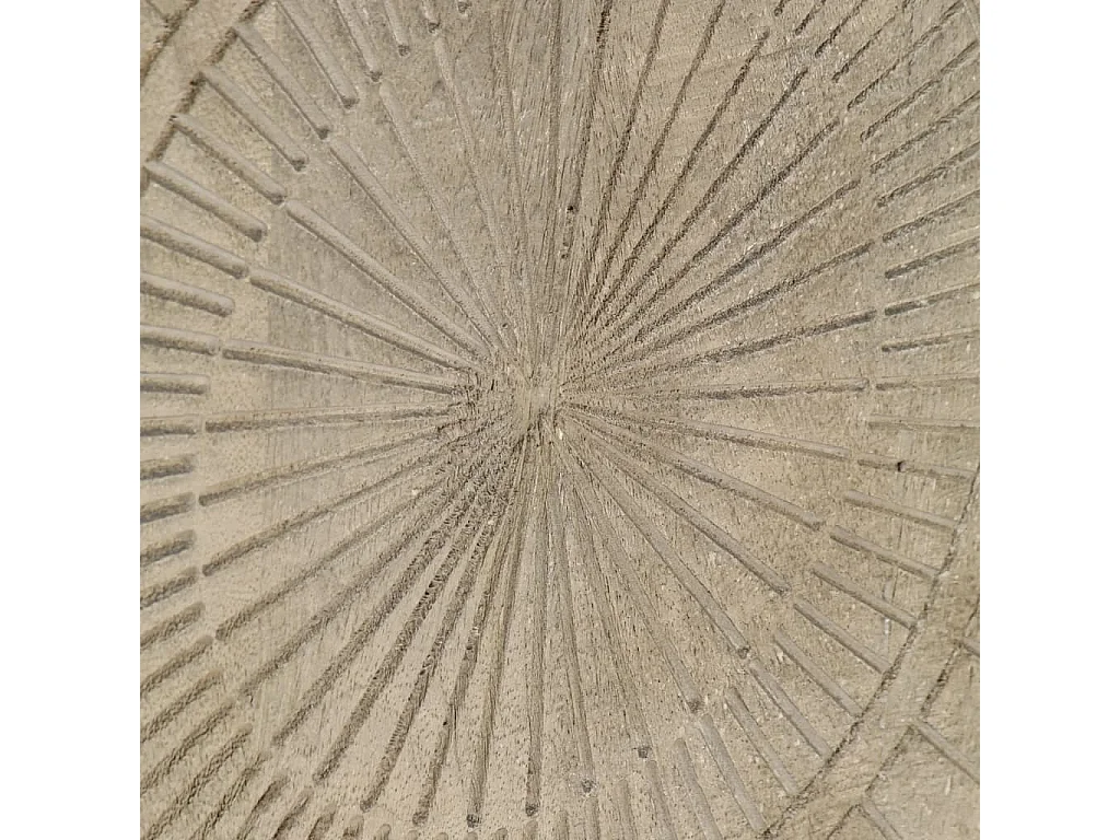 Comodino 40x30x50 cm in Legno Massello di Mango e Ferro