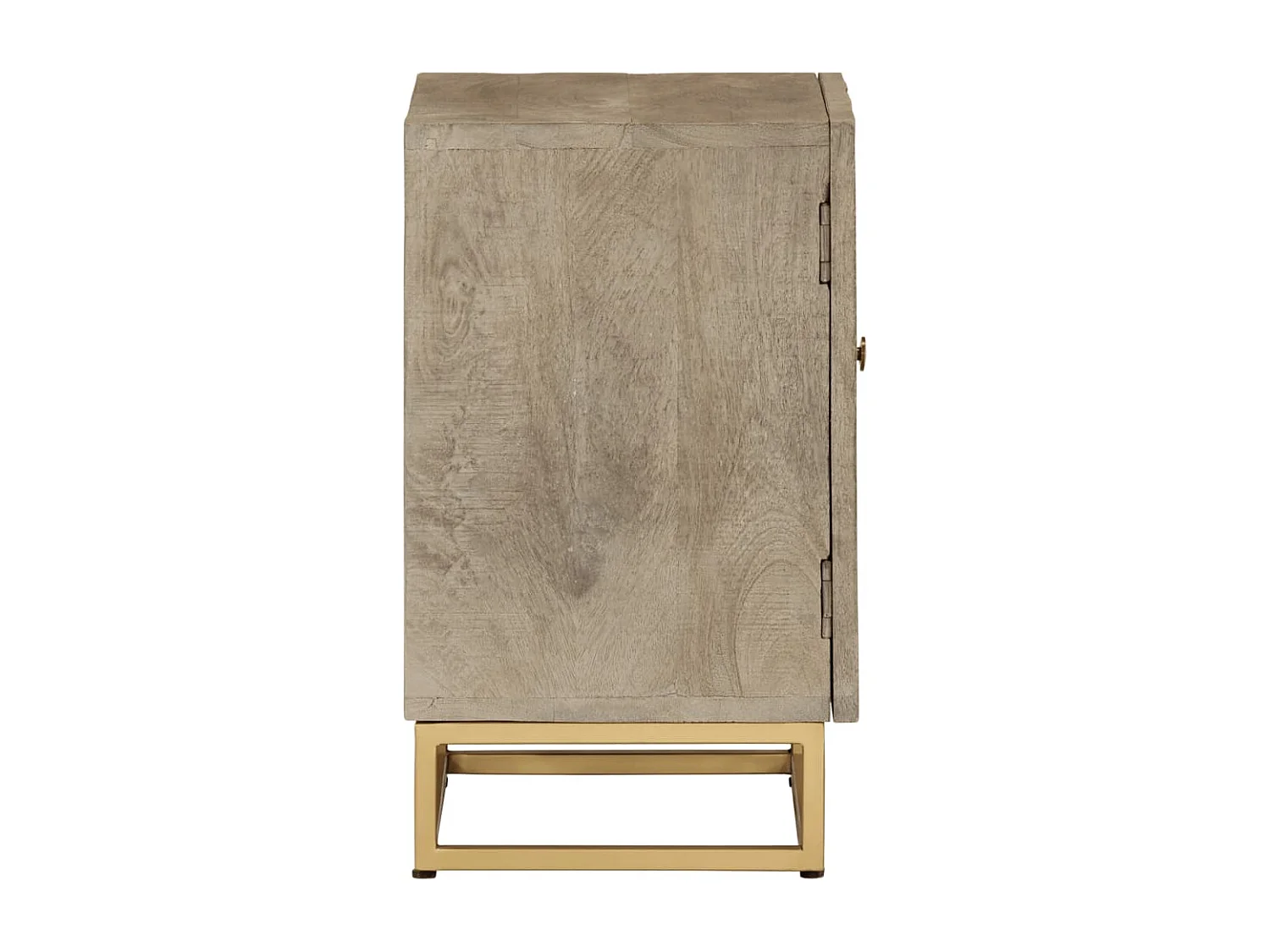 Nachttisch 40x30x50 cm Massivholz Mango und Eisen