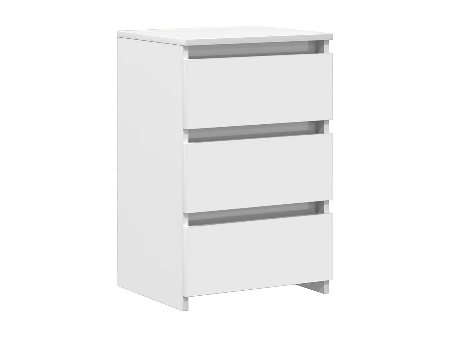 Tables de chevet 2 pcs Blanc brillant 40x35x62,5 cm Aggloméré