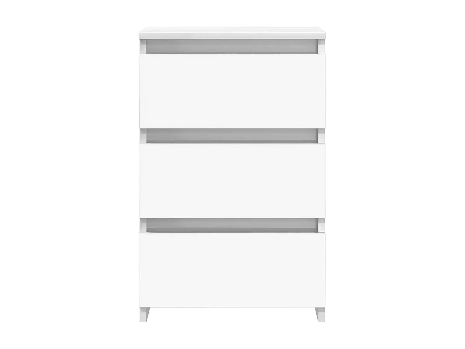 Mesas cabeceira 2 pcs derivados de madeira branco brilhante