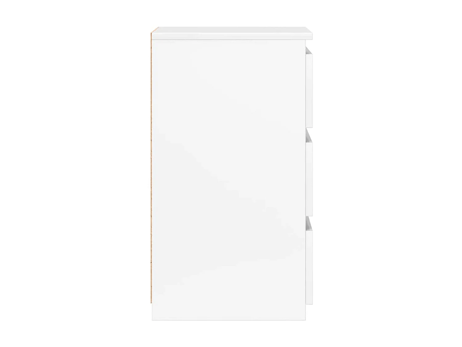 Mesas cabeceira 2 pcs derivados de madeira branco brilhante